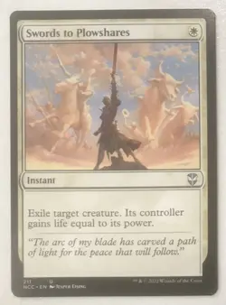 SWORDS TO PLOWSHARES Streets of New Capenna Commander MTG Magic - Image 1