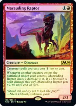 MTG Marauding Raptor - Foil - Prerelease Promo, Light Play, English Promo: Prere - Image 1