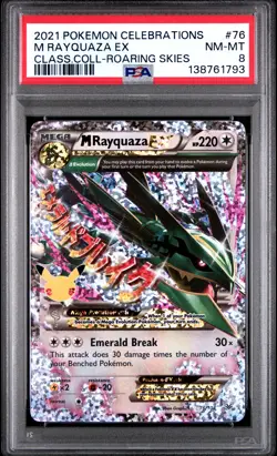 M Rayquaza EX 76 Celebrations Classic Collection Pokemon PSA 8 *793 - Image 1