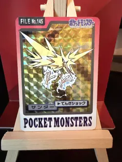 Zapdos JP Pokemon Monsters Carddass 145 Near Mint Pokemon Card Vintage - Image 1
