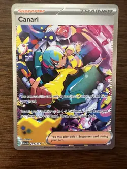 Pokemon TCG Canari Trainer Supporter ASC 291/217 Rare 2026 Card Stock Card - Image 1