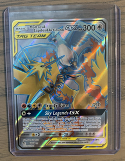 Pokemon Moltres & Zapdos & Articuno GX TAG TEAM Full Art Holo Hidden Fates 66/68 - Image 3