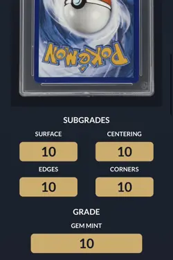 Pokemon Lugia VSTAR 202/195 - ACE 10 - Silver Tempest - Perfect Subgrades - Image 4