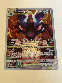Lucario VSTAR SWSH291: Promo Full Art Holo Pokemon Trading Card - Image 1