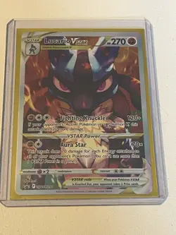 Lucario VSTAR SWSH291: Promo Full Art Holo Pokemon Trading Card - Image 3