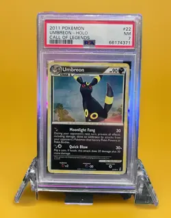 PSA 7 - 2011 POKEMON CALL OF LEGENDS #22 UMBREON-HOLO| 🍭FART SWIRL😵‍💫 - Image 1