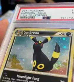PSA 7 - 2011 POKEMON CALL OF LEGENDS #22 UMBREON-HOLO| 🍭FART SWIRL😵‍💫 - Image 4