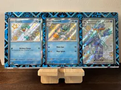 Quaxly 082 Quaxwell 083 Quaquaval ex 084 Paldean Fates Shiny NM Pokemon TCG Set - Image 1