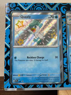 Quaxly 082 Quaxwell 083 Quaquaval ex 084 Paldean Fates Shiny NM Pokemon TCG Set - Image 3