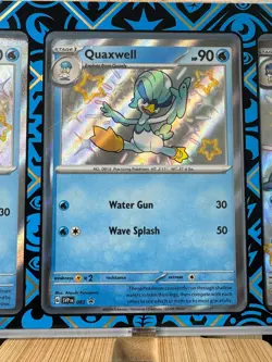 Quaxly 082 Quaxwell 083 Quaquaval ex 084 Paldean Fates Shiny NM Pokemon TCG Set - Image 4