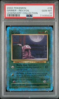 PSA 10 - 2002 Pokemon Legendary Collection GRIMER Reverse Foil #78 (5639) - Image 1