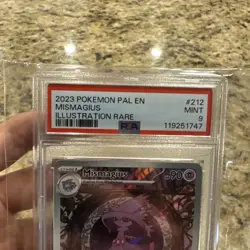 2023 POKEMON PAL EN-PALDEA EVOLVED ILLUSTRATION RARE #212 MISMAGIUS PSA 9 - Image 3