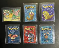 Pokemon Vending Prism Holo Sticker 6 Card LOT and ALL IN TOP LOADERS - Image 1