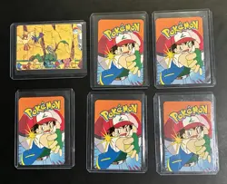 Pokemon Vending Prism Holo Sticker 6 Card LOT and ALL IN TOP LOADERS - Image 2