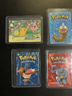 Pokemon Vending Prism Holo Sticker 6 Card LOT and ALL IN TOP LOADERS - Image 3