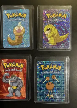 Pokemon Vending Prism Holo Sticker 6 Card LOT and ALL IN TOP LOADERS - Image 5