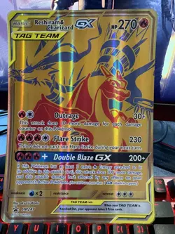 Pokemon TCG - Oversized Jumbo - Reshiram & Charizard GX Tag Team SM247 Promo - Image 1