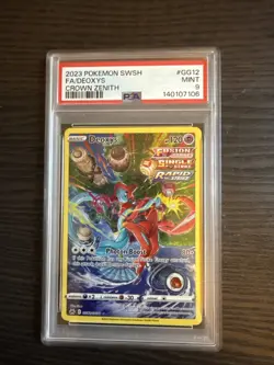 Deoxys GG12/GG70 Full Art 2023 Pokemon Crown Zenith PSA 9 Mint - Image 1