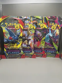 Pokemon sealed Sleeved Phantasmal Flames booster Packs art set - Image 1
