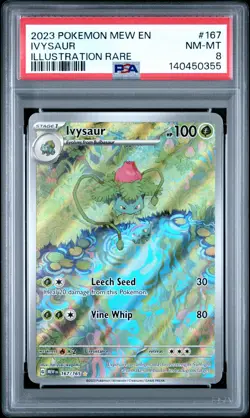 2023 POKEMON MEW EN-151 ILLUSTRATION RARE #167 IVYSAUR PSA 8 - Image 1