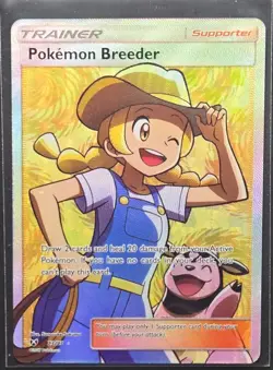 Pokemon Breeder 73/73 Shining Legends Full Art Pokemon 2017 - Image 1