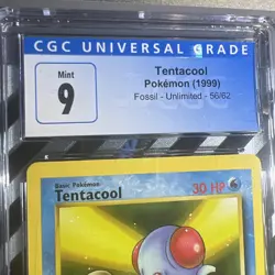 🔥cgc 9🔥1999 Pokemon Fossil Tentacool #56 - Image 2