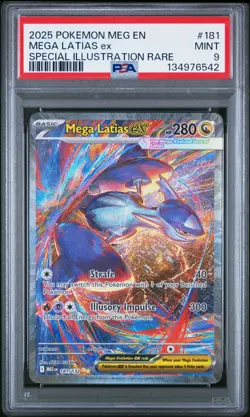 2025 POKEMON MEG SPECIAL ILLUSTRATION RARE #181 MEGA LATIAS EX PSA 9 - Image 1