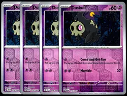 Pokemon TCG 4x Duskull 018/064 2024 Shrouded Fable Reverse Holo Playset - NM/LP - Image 1