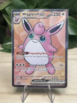 Wigglytuff ex 187/165 Full Art 151 English Pokemon Card NM - Image 1