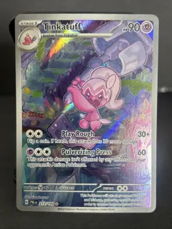 Pokemon TCG Tinkatuff Scarlet & Violet Paldea Evolved Holo Card 217/193 Full Art - Image 1