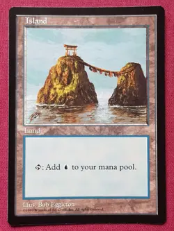 Magic The Gathering ASIA PACIFIC LAND PROGRAM APAC ISLAND JAPAN blue card MTG - Image 1