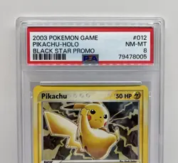 2003 Pokemon Black Star Promo Pikachu Holo Card #012 PSA 8 NM-MT - Image 3