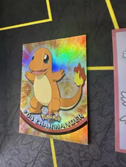 Pokemon Card Charmander #04 Topps Holo Card 1st Printing Blue Label 340💎LP💎 - Image 3