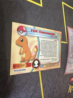 Pokemon Card Charmander #04 Topps Holo Card 1st Printing Blue Label 340💎LP💎 - Image 4