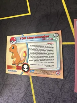 Pokemon Card Charmander #04 Topps Holo Card 1st Printing Blue Label 340💎LP💎 - Image 5