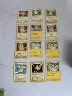 Pokemon Pikachu Card Lot 12 Pikachu Cards Base Set Gym Jungle And More - Image 1