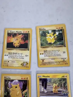 Pokemon Pikachu Card Lot 12 Pikachu Cards Base Set Gym Jungle And More - Image 4