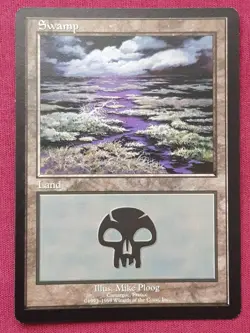 Magic The Gathering EURO LAND SWAMP CAMARGUE FRANCE card MTG Purple Booster - Image 1