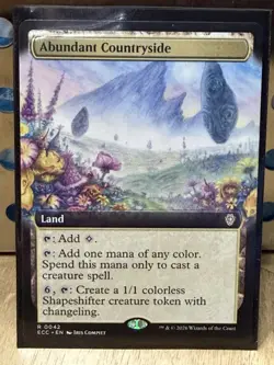 Magic: The Gathering Abundant Countryside Rare Land Extended Art Regular Card 42 - Image 1
