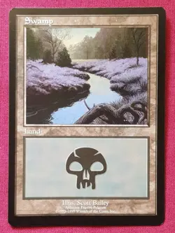 Magic The Gathering EUROLAND SWAMP ARDENNES FAGNES BELGIUM card MTG Blue Booster - Image 1