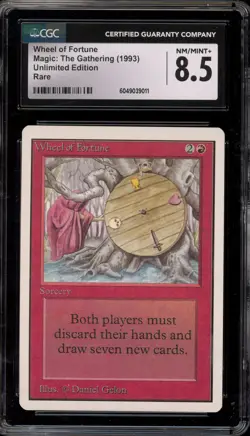 Magic MTG Wheel of Fortune Unlimited Rare CGC 8.5 - Image 1