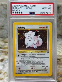 2000 Pokemon Base 2 Clefable #5 Clefiary #6 Magneton #9 ALL PSA 10 - Image 3