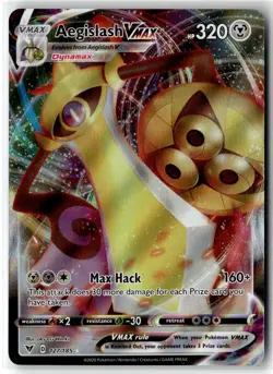 Aegislash VMAX ⭐ 127/185 Holo Rare VMAX Vivid Voltage 2020 Pokemon NM - Image 1