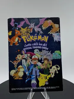 Topps Pokemon Series 1 TV Animation Silver Foil Checklist Blue Logo - Image 1