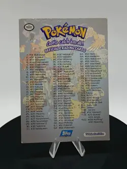 Topps Pokemon Series 1 TV Animation Silver Foil Checklist Blue Logo - Image 2