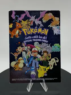 Topps Pokemon Series 1 TV Animation Silver Foil Checklist Blue Logo - Image 3