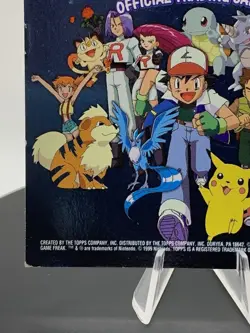 Topps Pokemon Series 1 TV Animation Silver Foil Checklist Blue Logo - Image 4