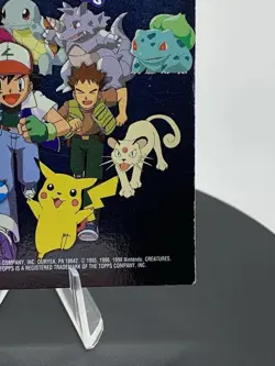Topps Pokemon Series 1 TV Animation Silver Foil Checklist Blue Logo - Image 5