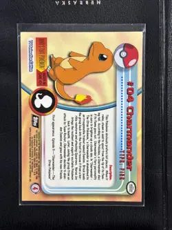 Charmander #04 Topps TV Animation Edition Blue Label Non Holo Pokemon 1999 - Image 4
