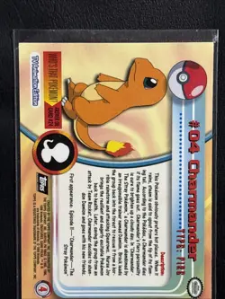 Charmander #04 Topps TV Animation Edition Blue Label Non Holo Pokemon 1999 - Image 5